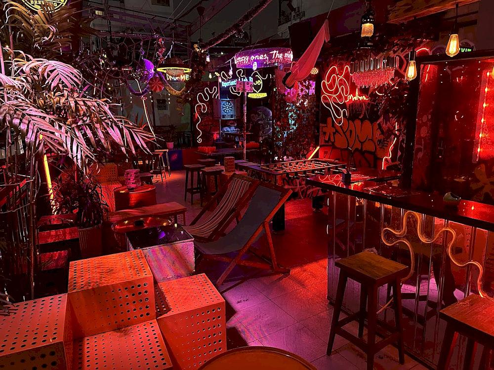 The vibe at Boosh Rooftop blends edgy street culture with Saigon’s free-spirited nightlife